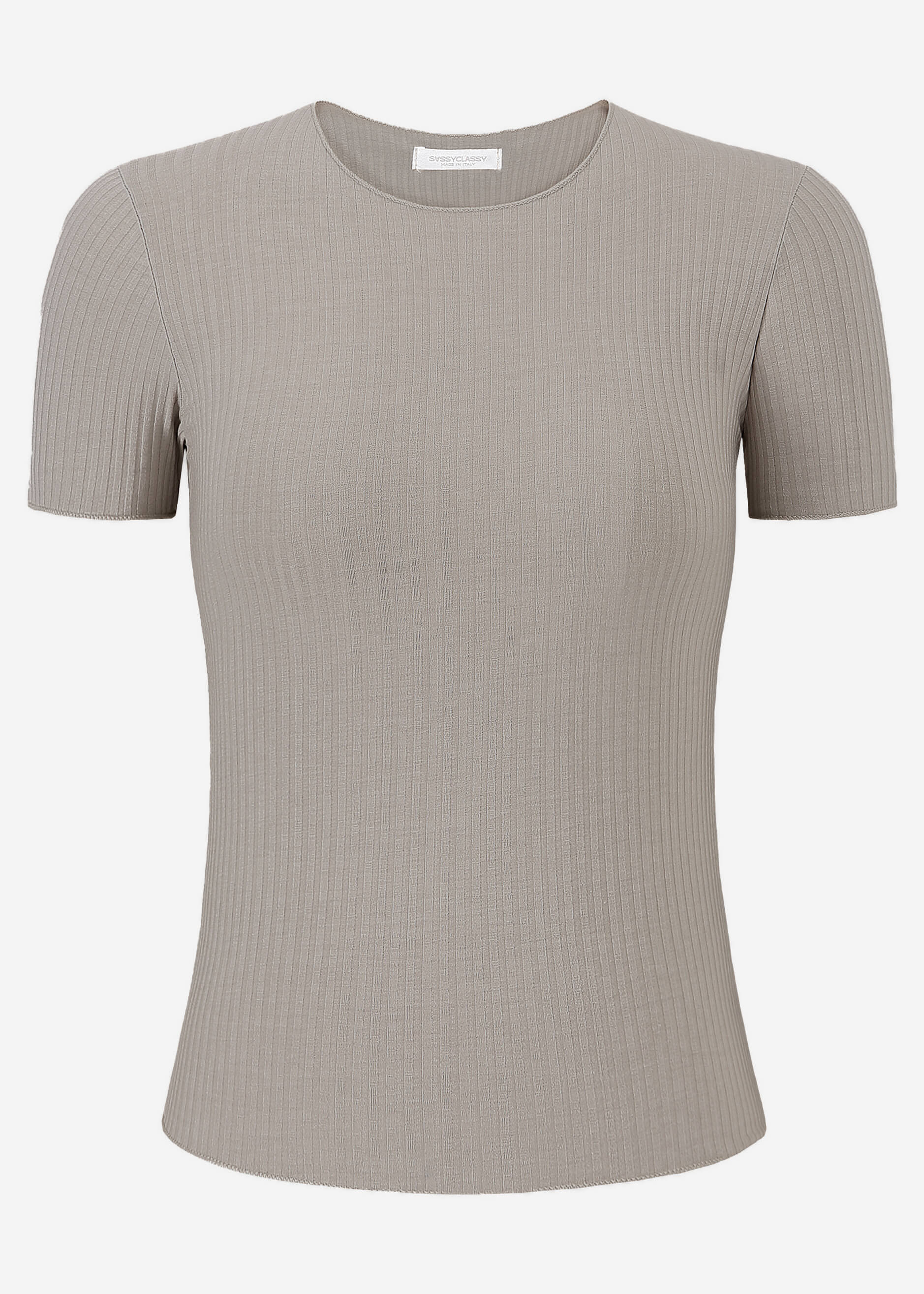 Crop shirt, taupe - Image 7