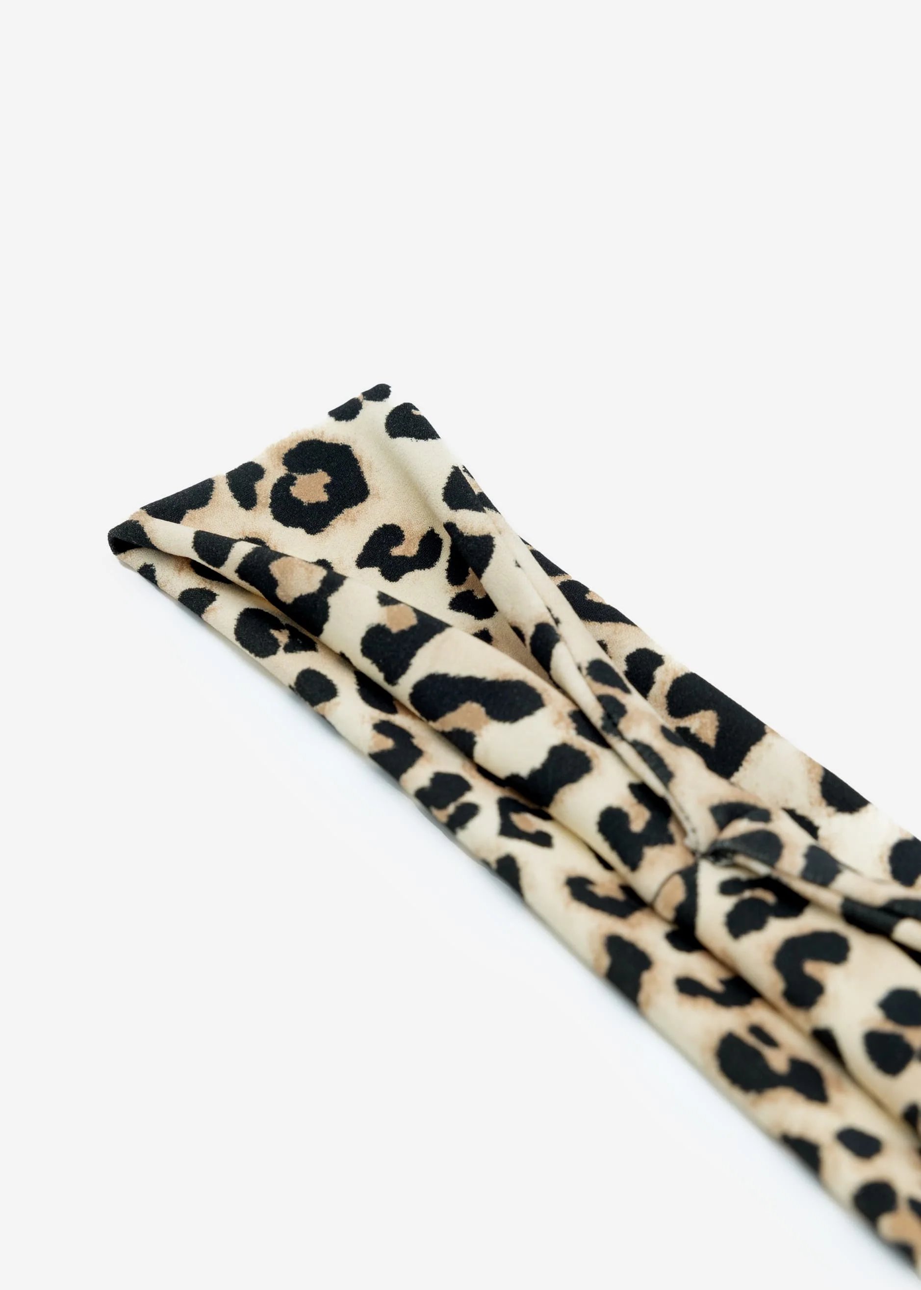 Headband with leopard print - beige - Image 3