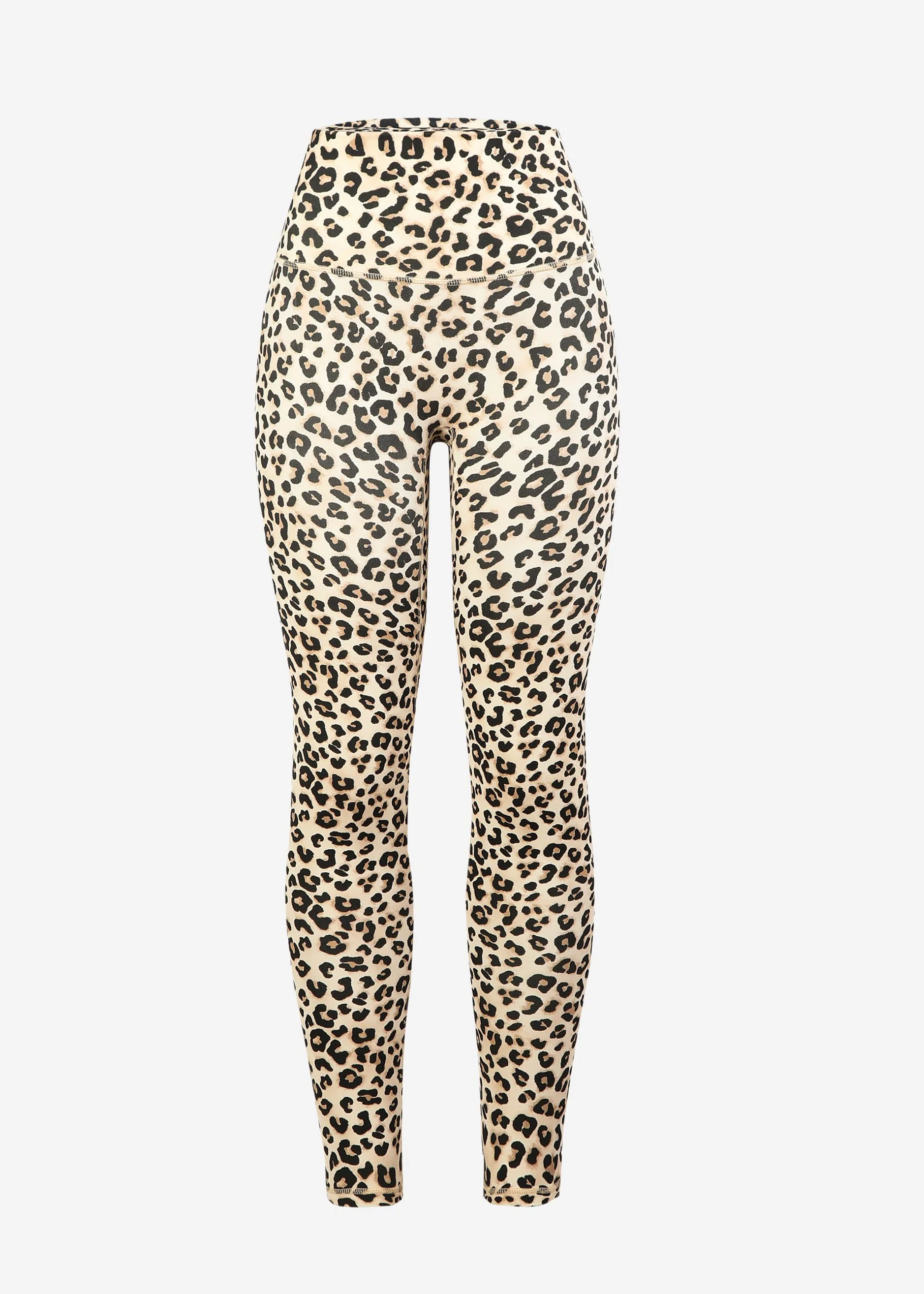 High-waisted sports leggings with leopard print - beige - Image 11