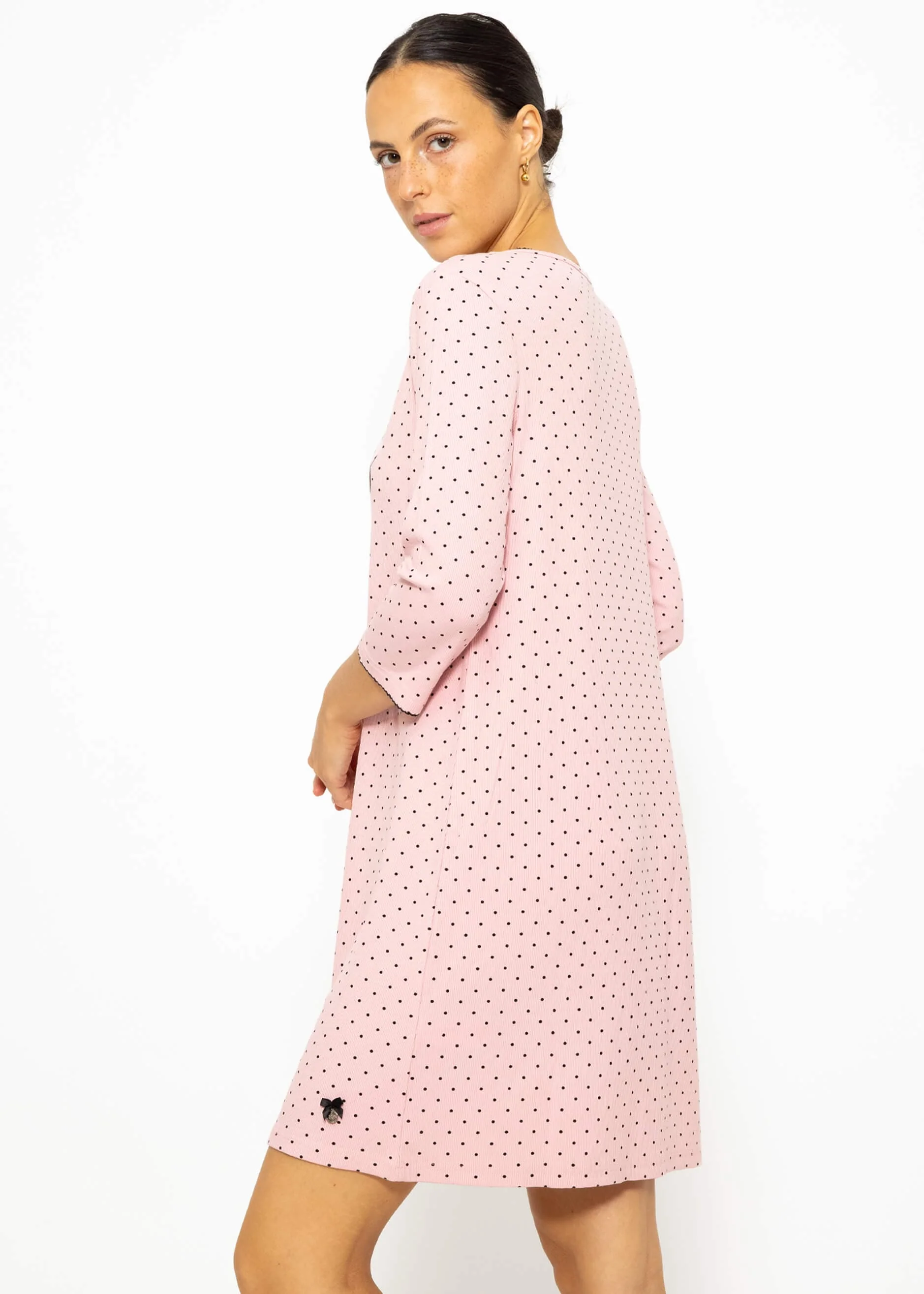 Nightdress with dots - pink - Image 4