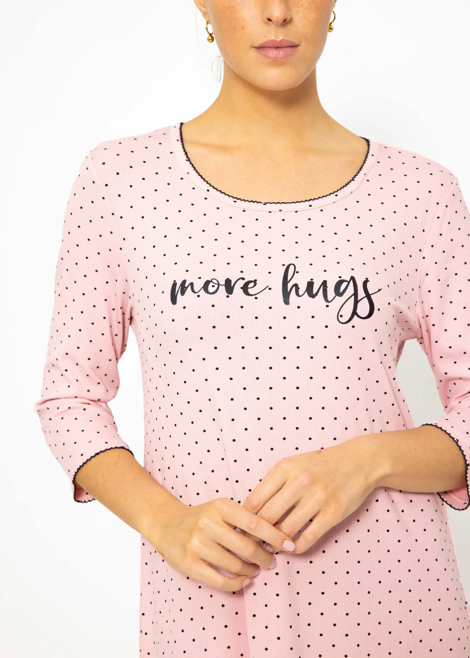 Nightdress with dots - pink - Image 6