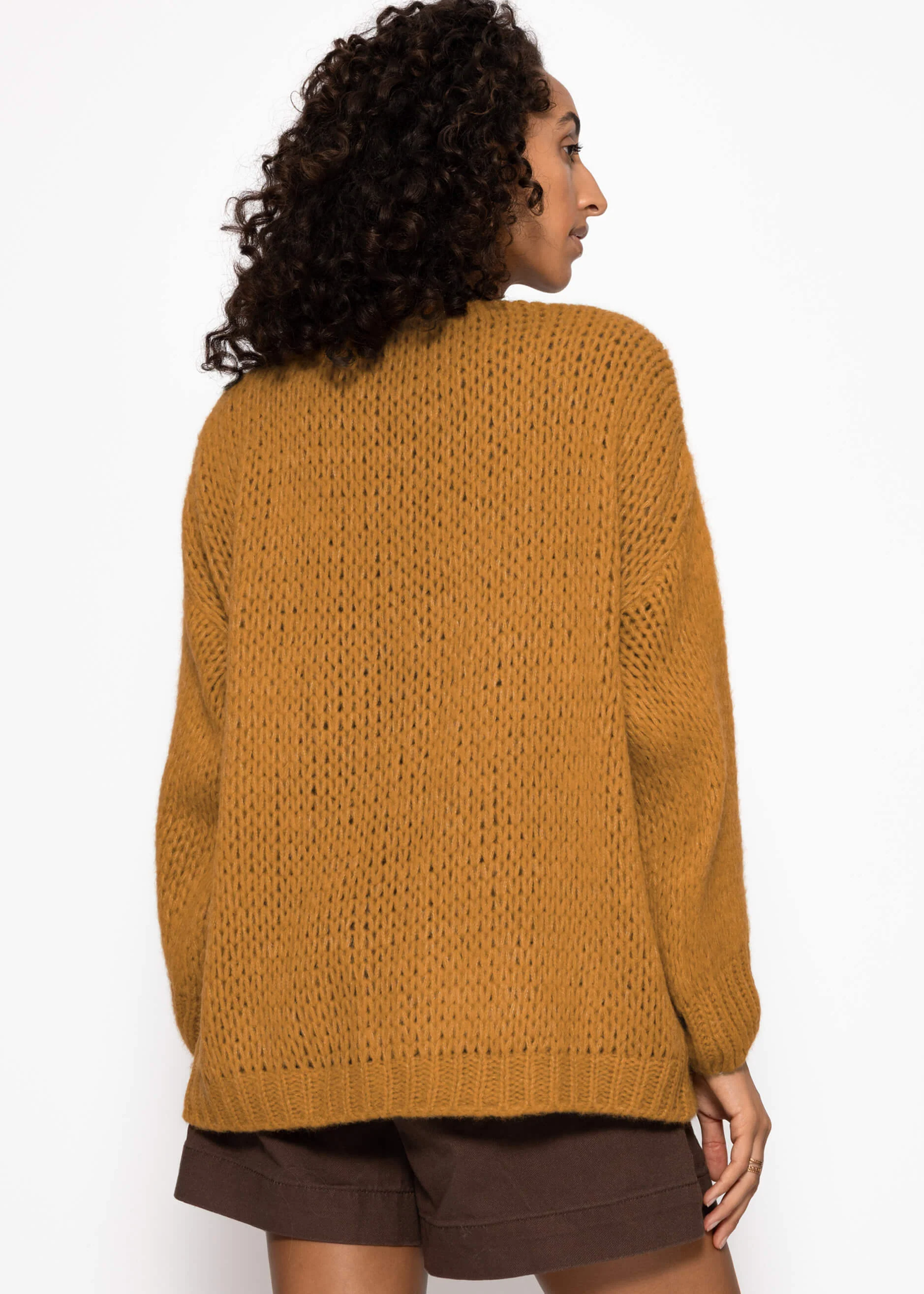 Oversize cardigan - mustard yellow - Image 6
