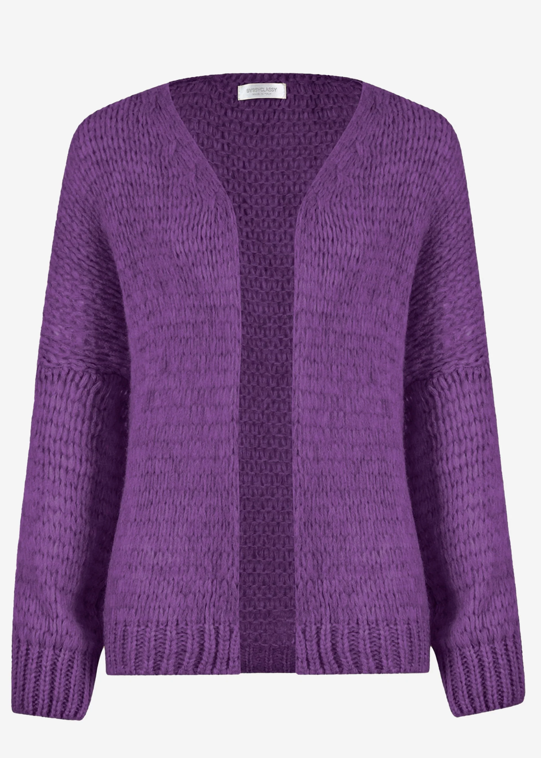 Oversize cardigan - plum - Image 6