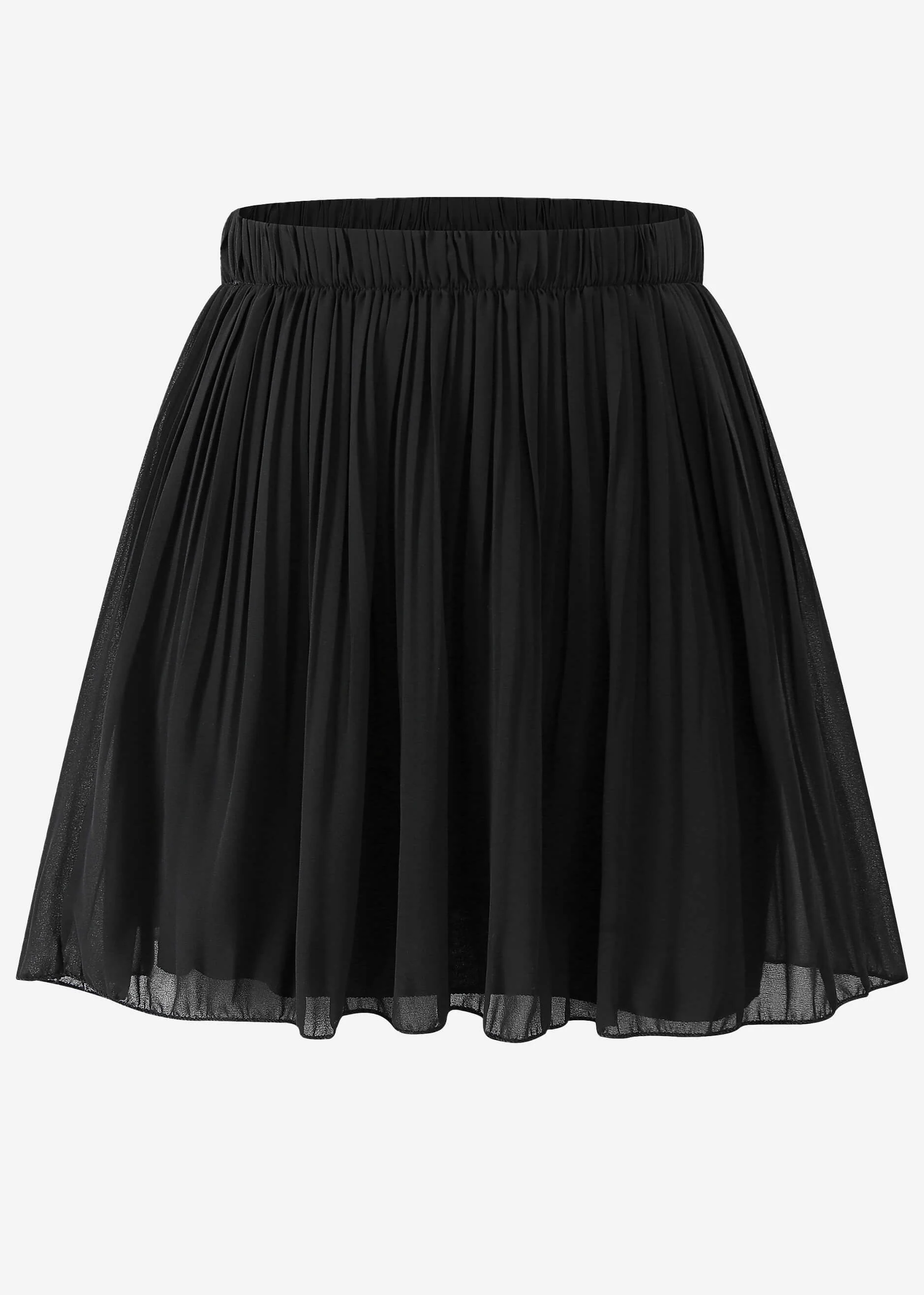 Pleated chiffon skirt, black - Image 7