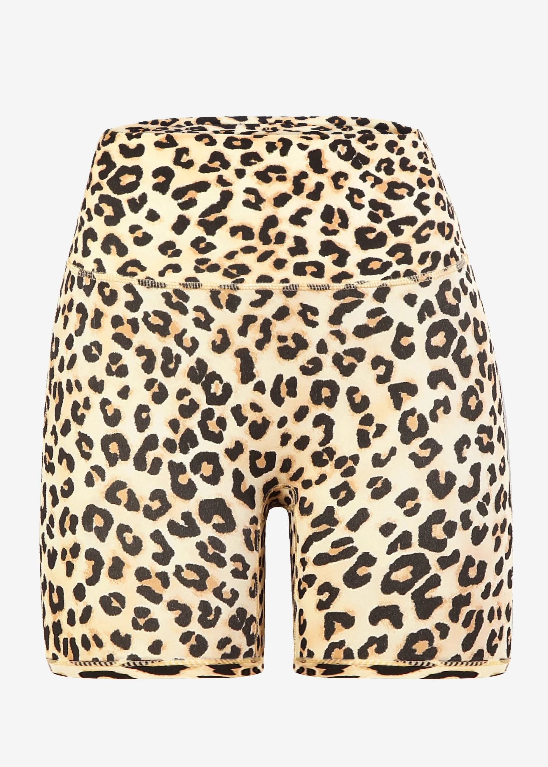 Short sports leggings with leopard print - beige - Image 9