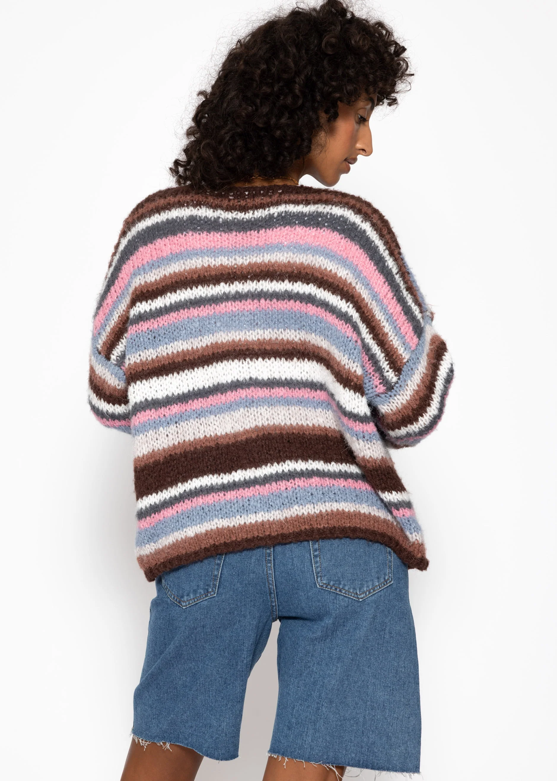 Striped cardigan - pink blue - Image 5