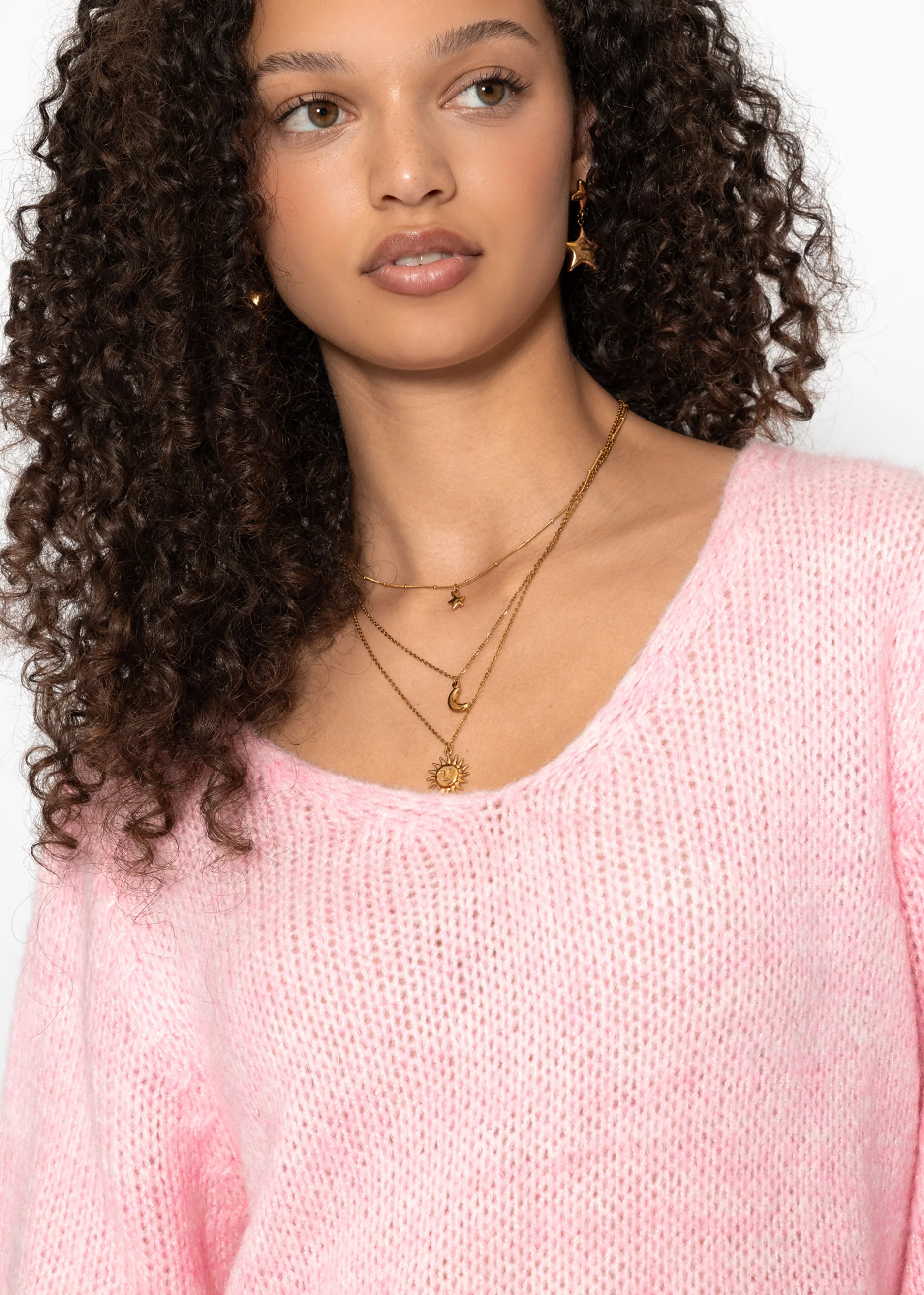 V-neck sweater - pink - Image 5